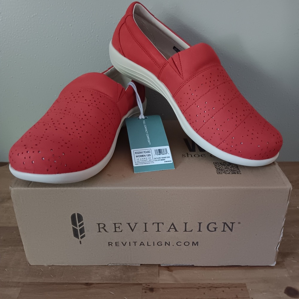 Revitalign Ridgeway Picasso Women 12D Sienna New Perforated Slip On Loafers